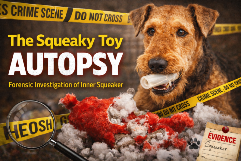 Squeaky toy autopsy in progress